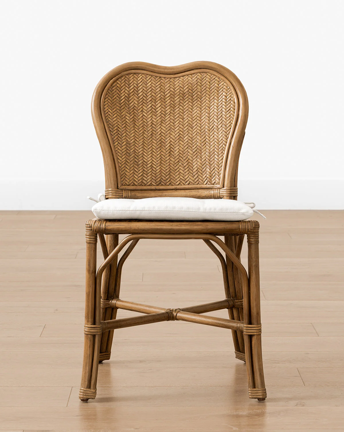 Coastal Woven Fabric Dining Chair with Blind Tufting for Dining Room
