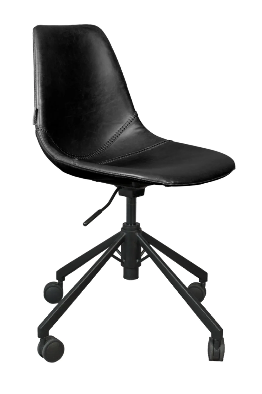 Vintage Faux Leather Adjustable Height Office Chair with Casters