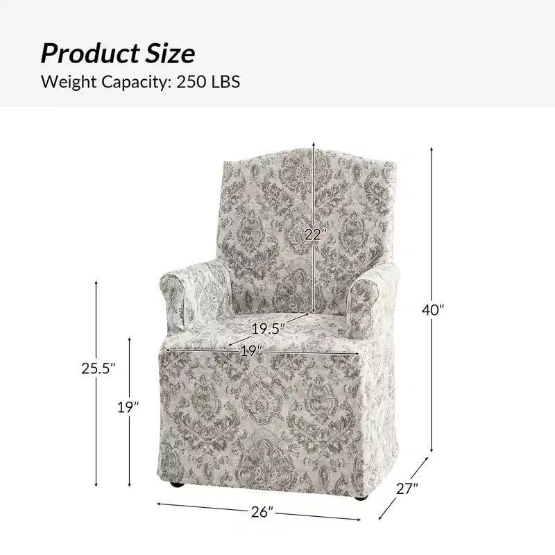Arnold dining chair Set of 4 roll arms|ARTFUL LIVING DESIGN