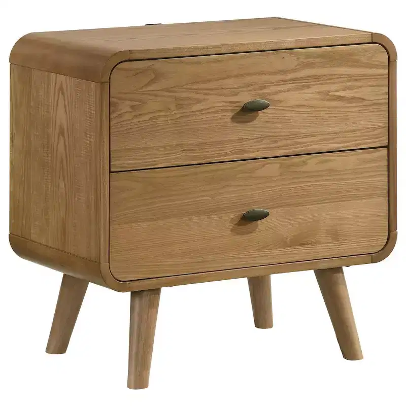 Coaster,Robyn 2-drawer Nightstand Bedside Table Light Ash