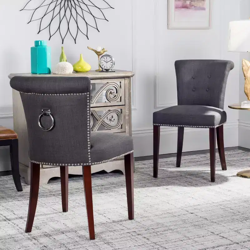 Arion Ring Chair 2 - Set of 2 - MCR4514 - Blue/Black - Safavieh Couture