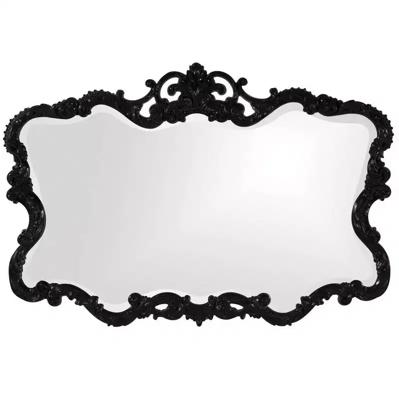 40"X30" Rectangular Iron Framed Wall Mirror With Mottled Silver Finish