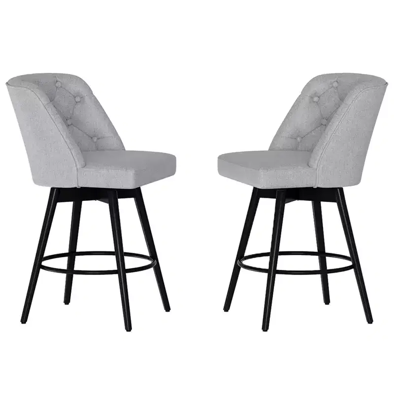 Bar Stools with Backs, 26 Counter Height Bar Stools Set of 2, Modern Kitchen Island Chairs