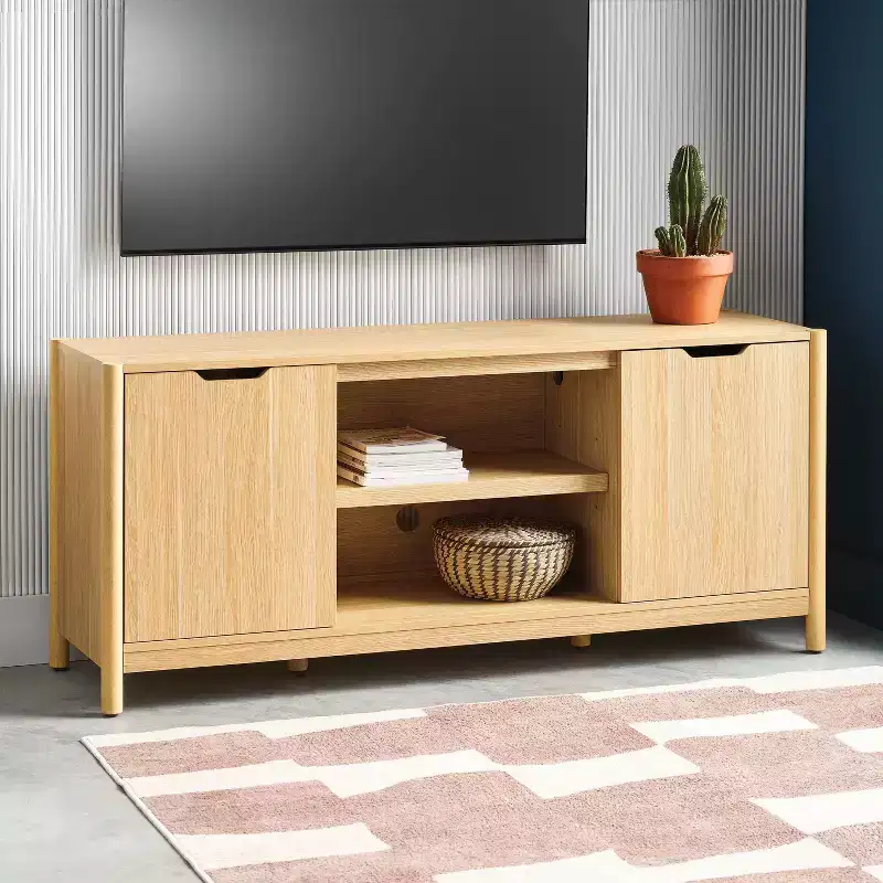 Scandi Media ,TV Stand For TVs Up To 59 Natural - Room Essentials™