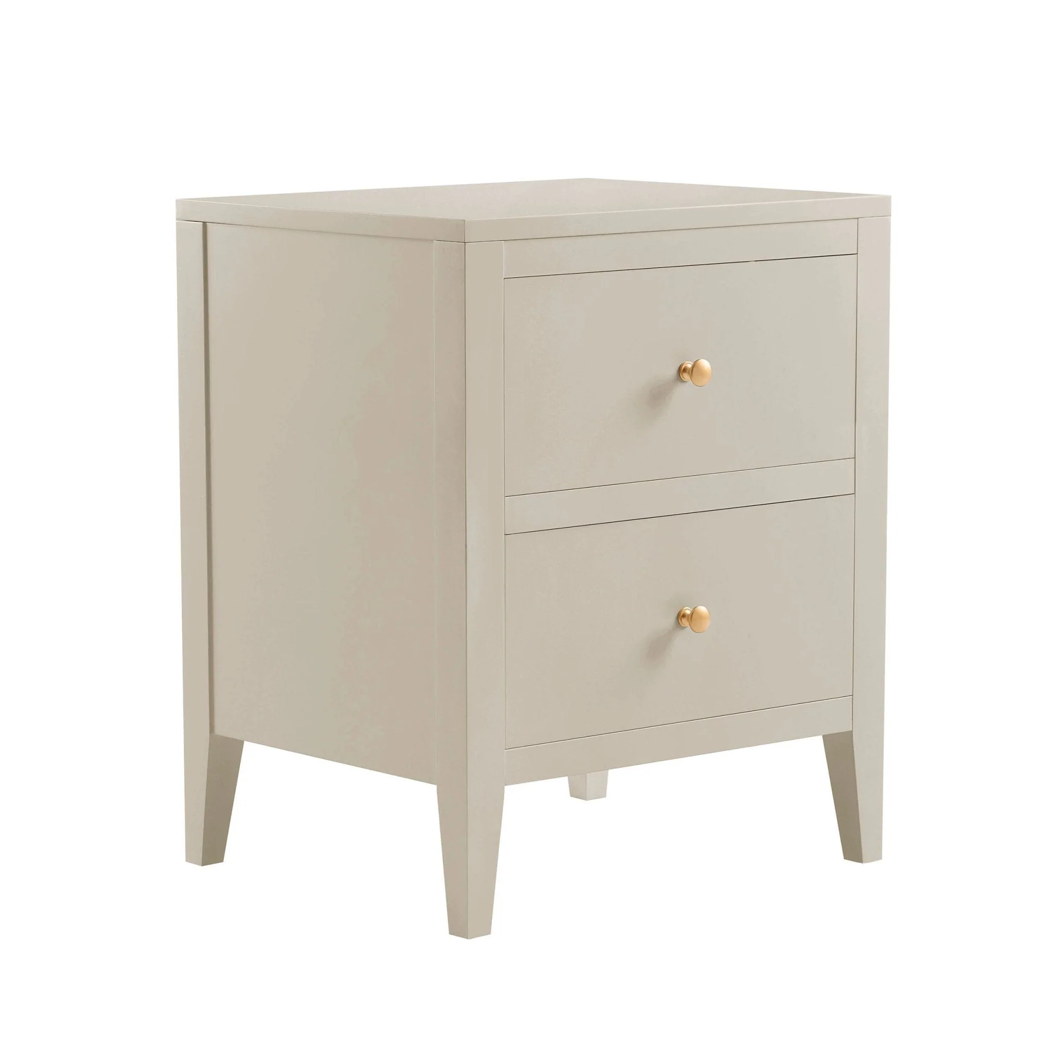 2 Drawer Bedside Table - Cream