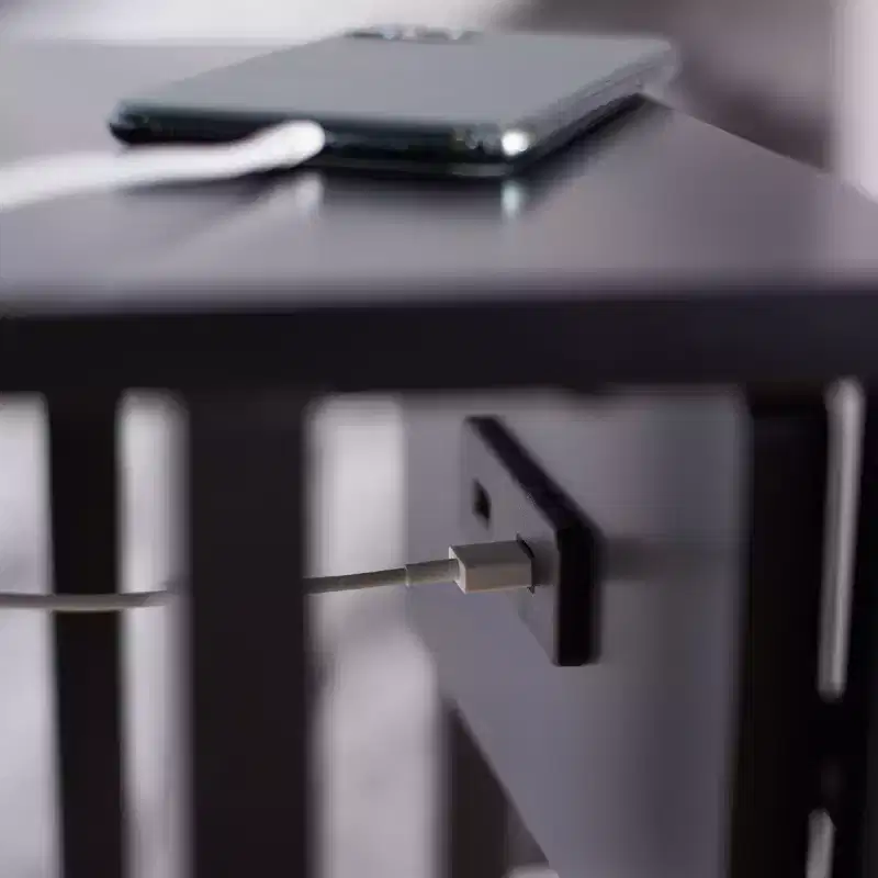 Portland USB Side Table - Black