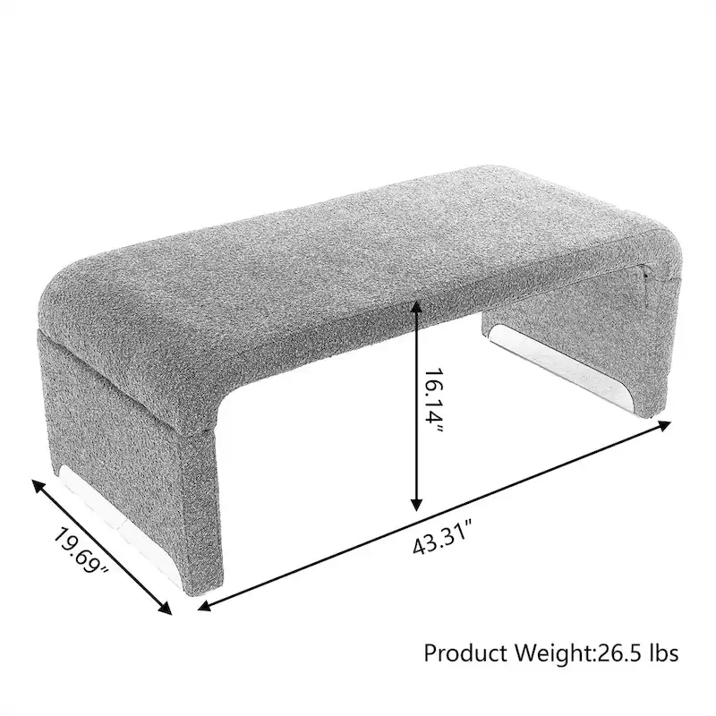 Bench With Gold Metal Legs