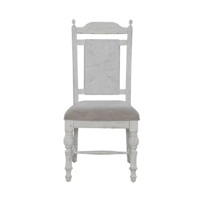 River Place Riverstone White 5 Piece Pedestal Table Set