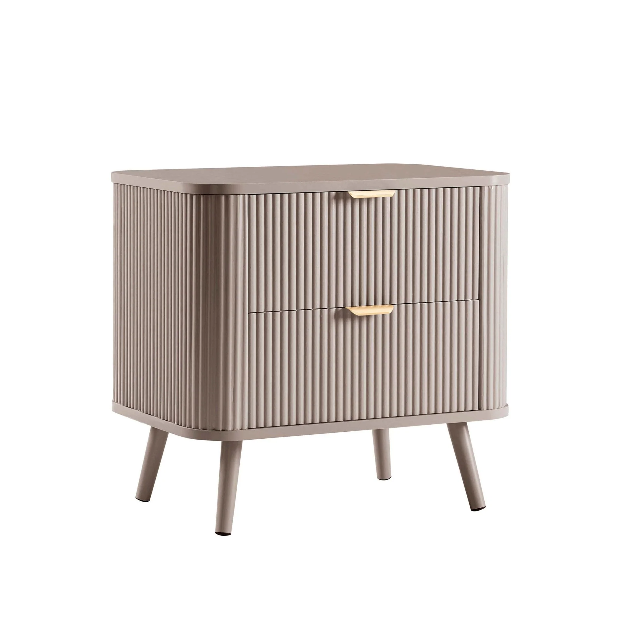 2 Drawer Bedside Table - Taupe