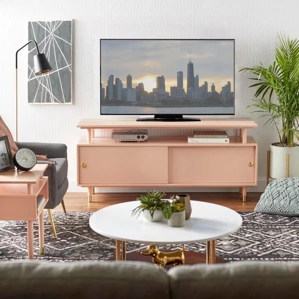 Mid-Century Modern Wood TV Stand