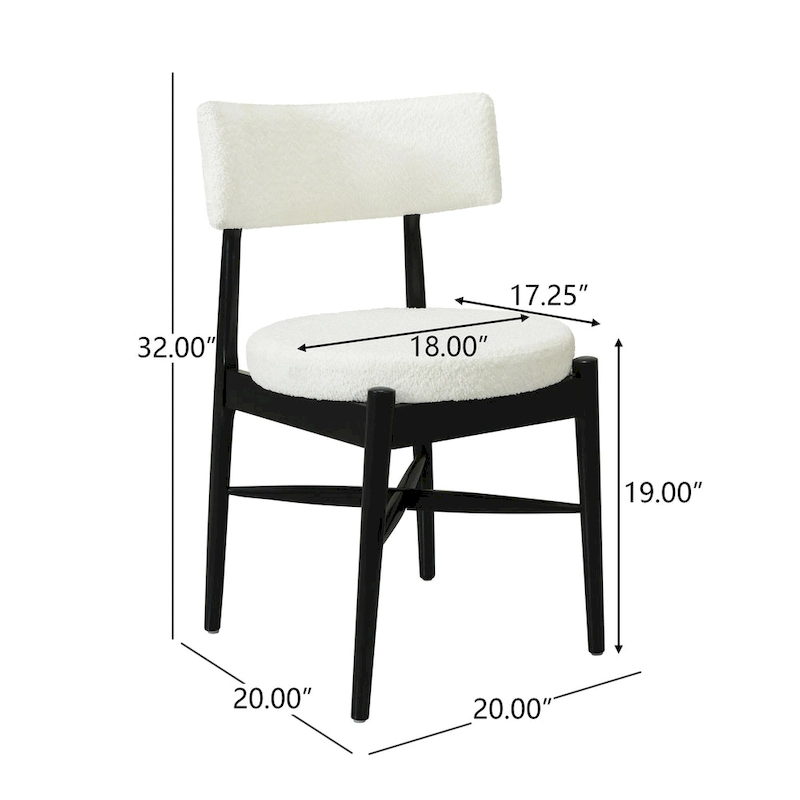 Lumen Dining Chairs Rubberwood (Set of 2 ) by Christopher Knight Home