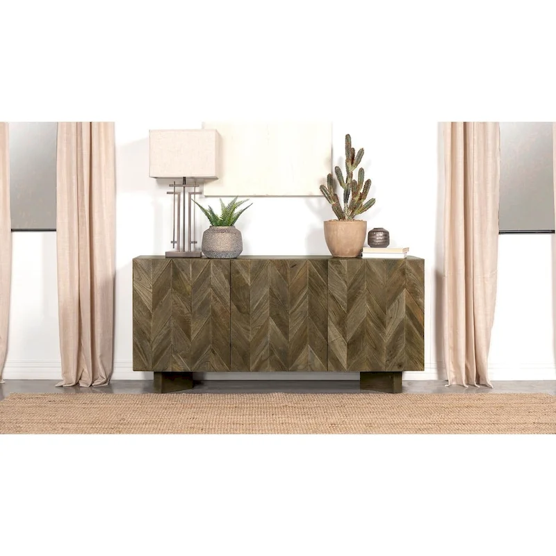 Roman Mango Brown 3-Door Server