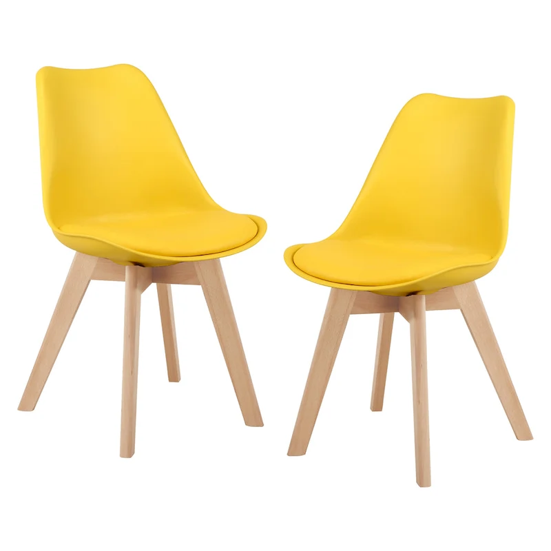 Dining Chairs Wooden Desk Chairs No Wheels Set of 2