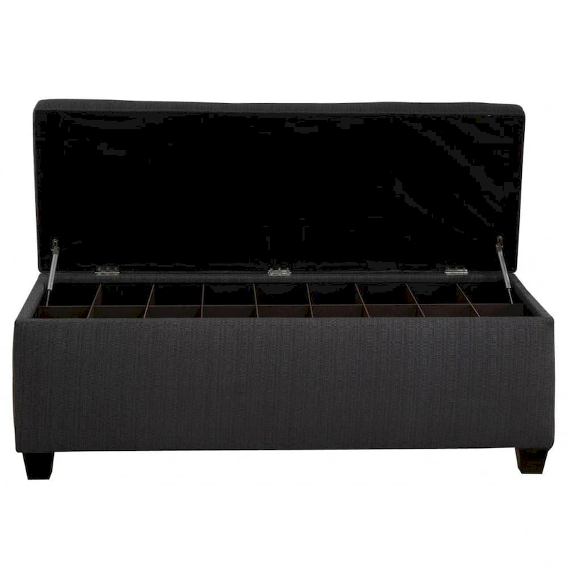 The Sole Secret Shoe Storage Bench - Candice Charcoal