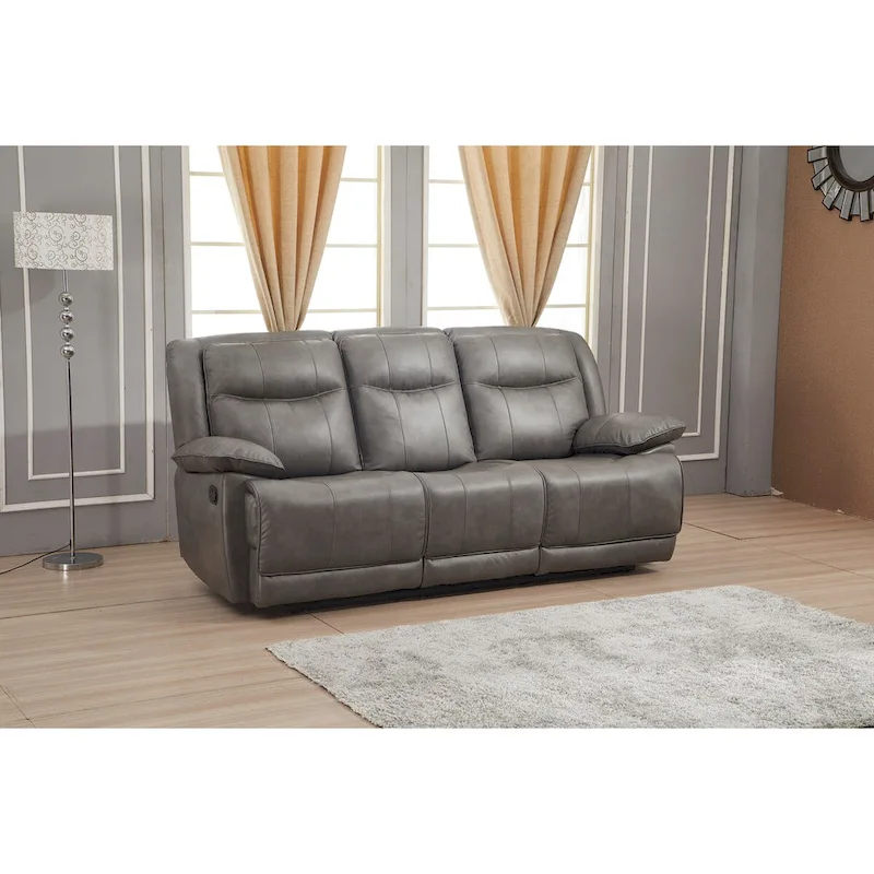 Betsy Furniture 3 Piece Bonded Leather Reclining Living Room Set, Sofa, Loveseat and Glider Chair
