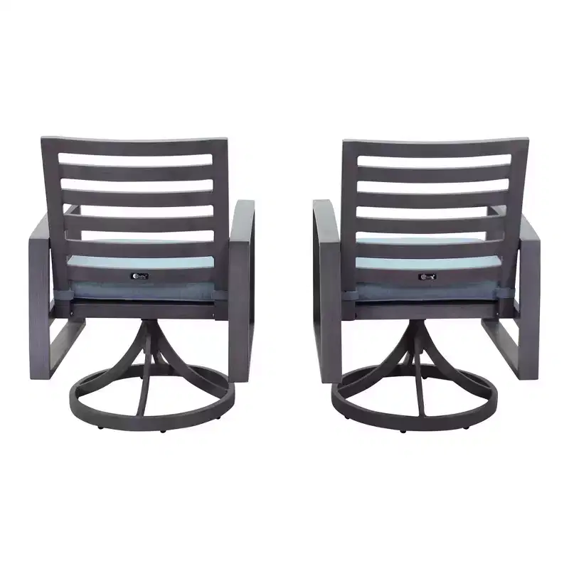 Courtyard Casual Cabo Alum Swivel Rocker Aluminum Frame with Sunbrella Cushions