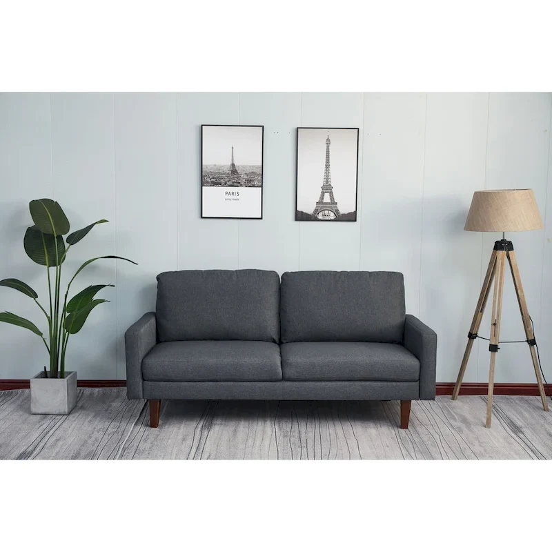 Adelaide 70 Linen Square Arm Sofa