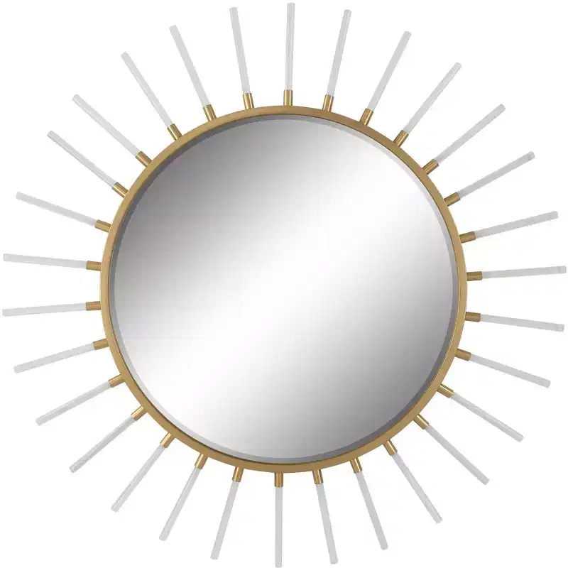 Gold Leaf 55 Inch Sunburst Wall Mirror