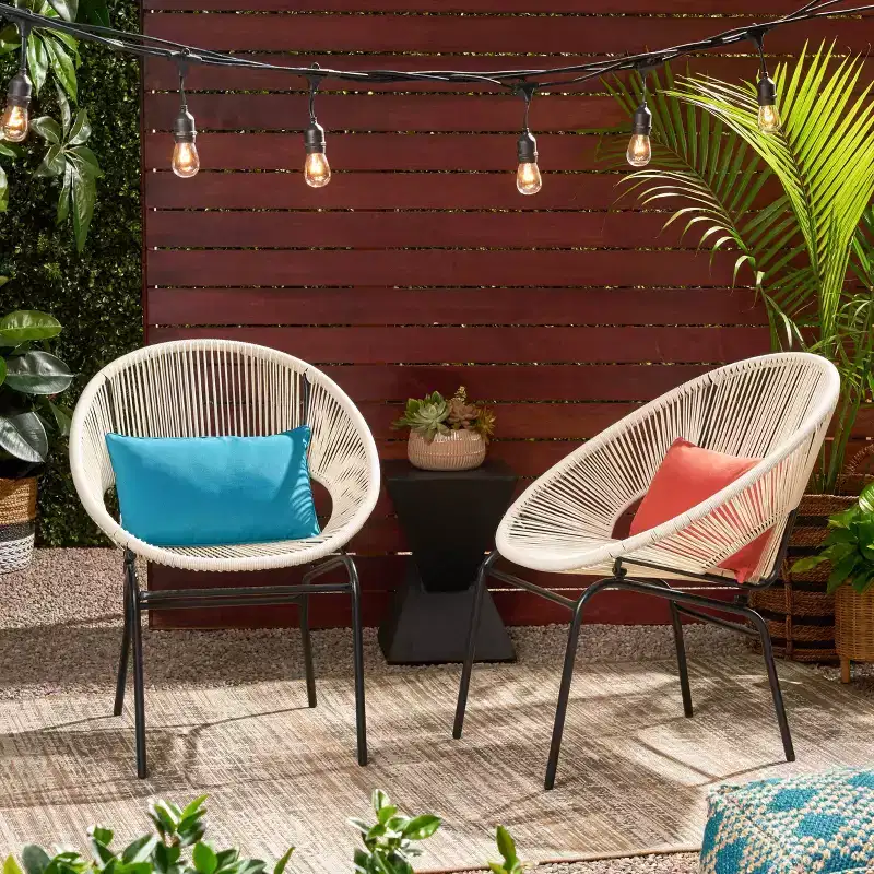 Nusa 2pk Faux Rattan Patio Club Chairs - Christopher Knight Home