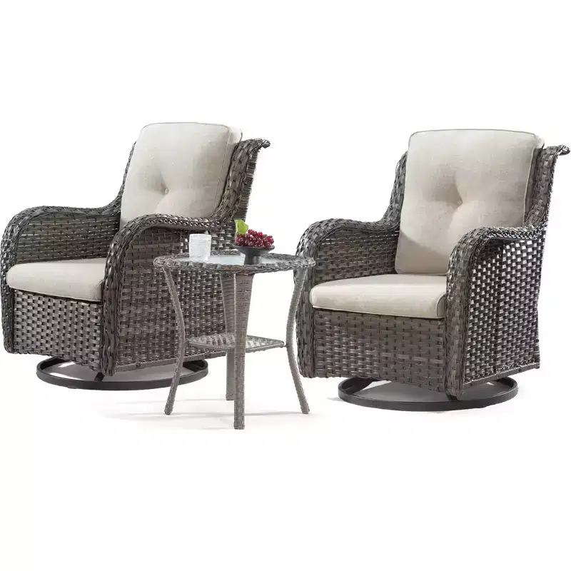 UPTIOT Wicker Outdoor Rocking Chair