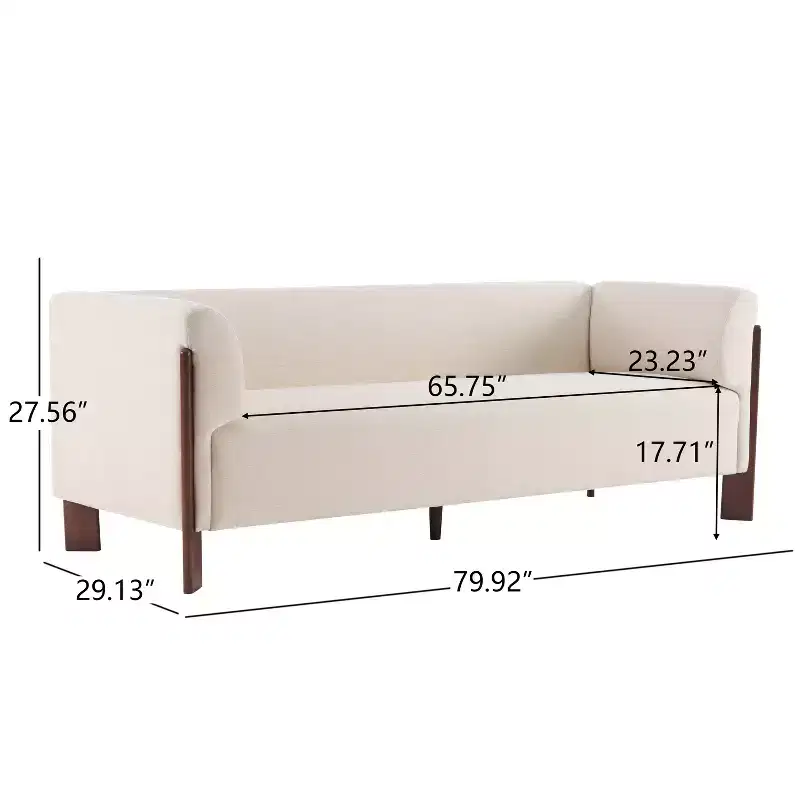 Christopher Knight Home Patcharee Modern 80 3-Seater Wooden Upholstered Sofa