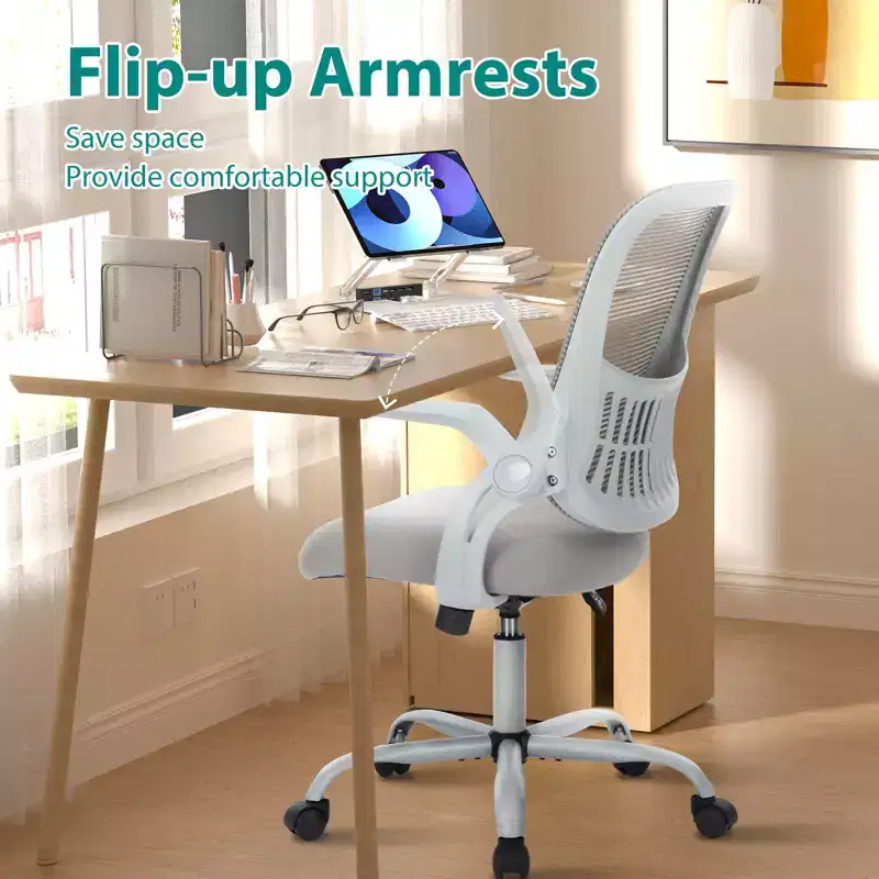 Standing Desk Companion: Tall Office Chair with Adjustable Foot Ring, Counter Height