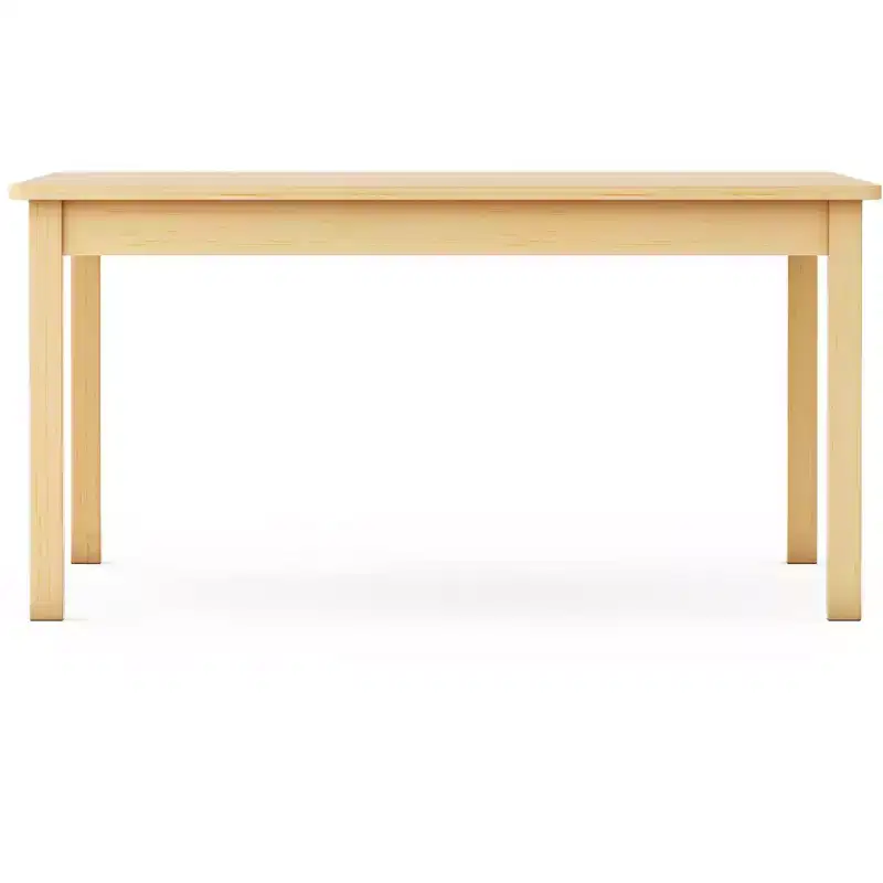 Guidecraft EdQ Toddler Table - Natural: Rectangle Wooden Activity table for Kids, 30x36 | Toddler Desk for Playroom, Preschool, Daycare