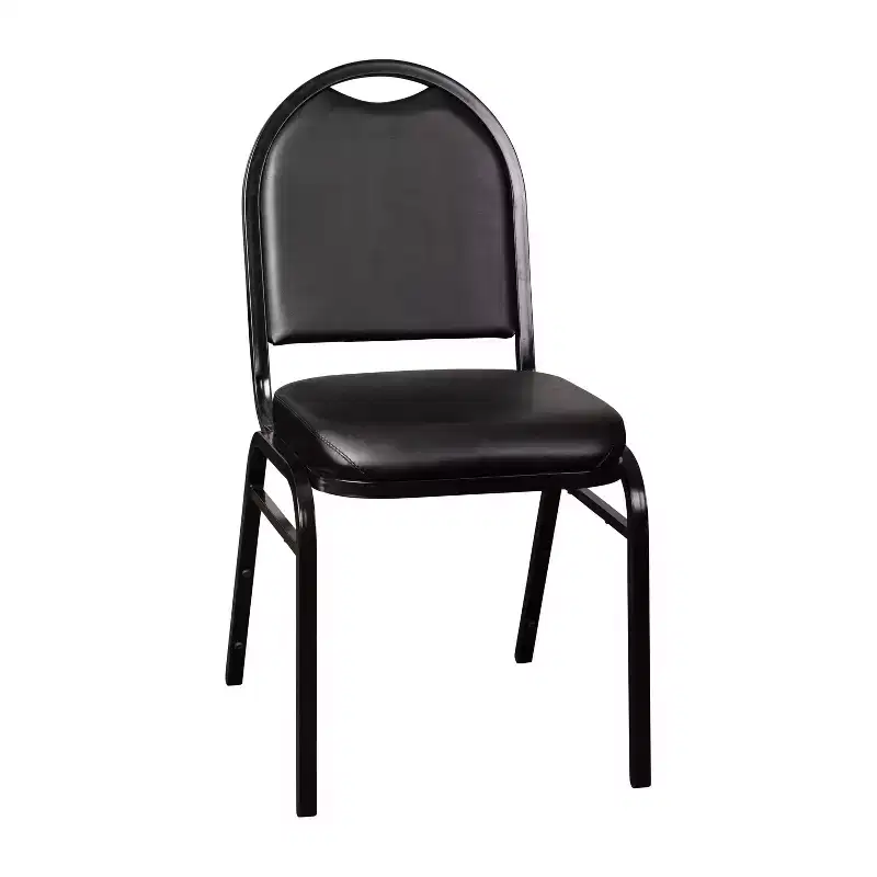 Dome Back Stacking Banquet Chair – 500 lb, Vinyl Upholstery, Steel Frame, Stacks 10 High