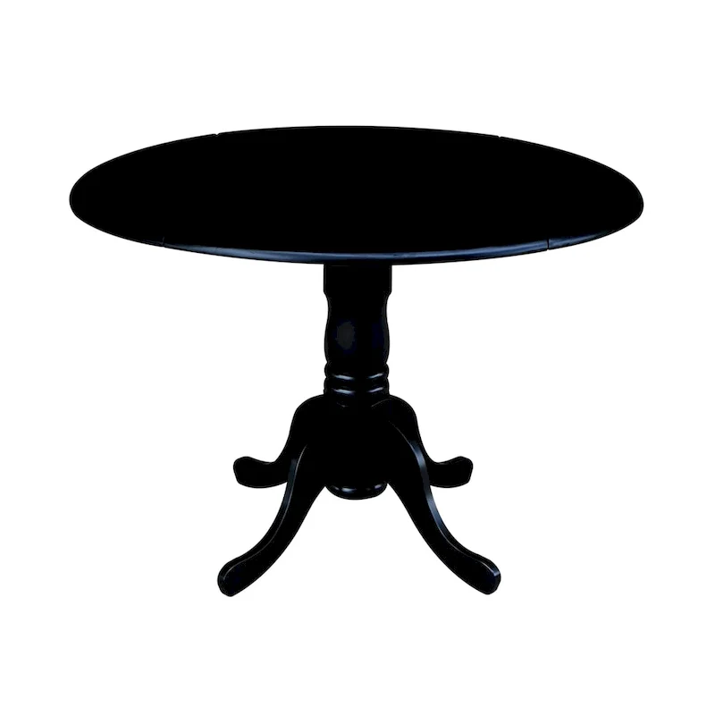 42 Drop Leaf Dining Table with 4 Ladderback Chairs - 5 Piece Set