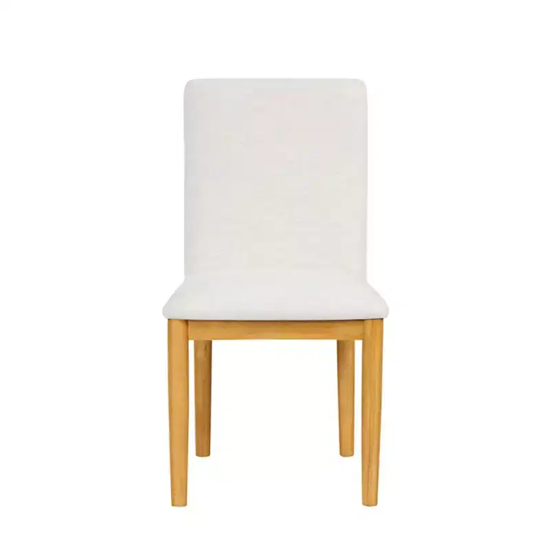 HomePop Set of 2 Modern Upholstered Dining Chairs Cream: Polyester Fabric, Plywood Frame, Spot Clean