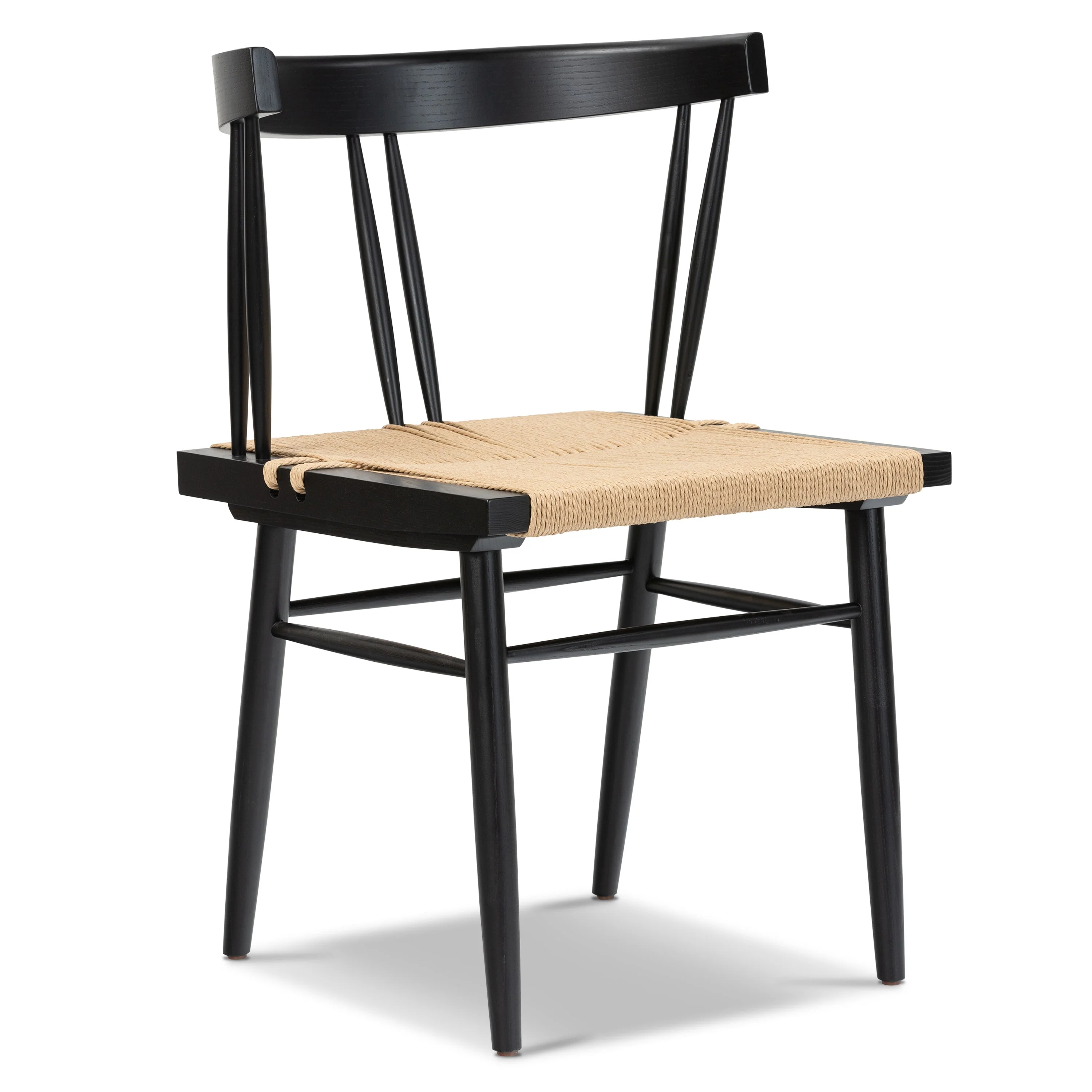 Mid-Century Modern Black Dining Chair for Dining Room