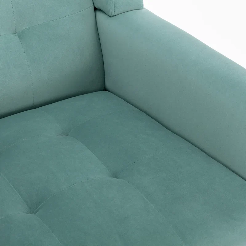 Modern Soft Velvet Ergonomics Accent Chair Living Room Chair Bedroom Chair Home Chair With Black Legs
