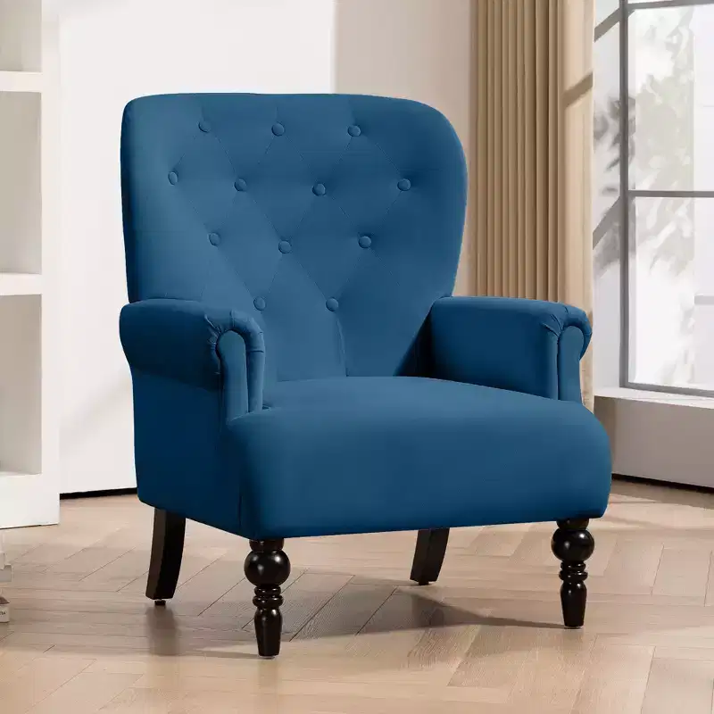 31'' Wide Velvet Wingback Chair
