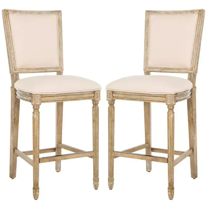 Rectangle Bar Stool Set of 2 | Counter Height Seating
