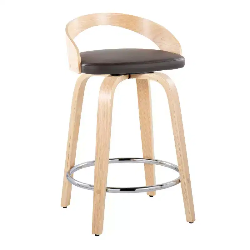 LumiSource Set of 2 24 Grotto Swivel Counter Height Barstools