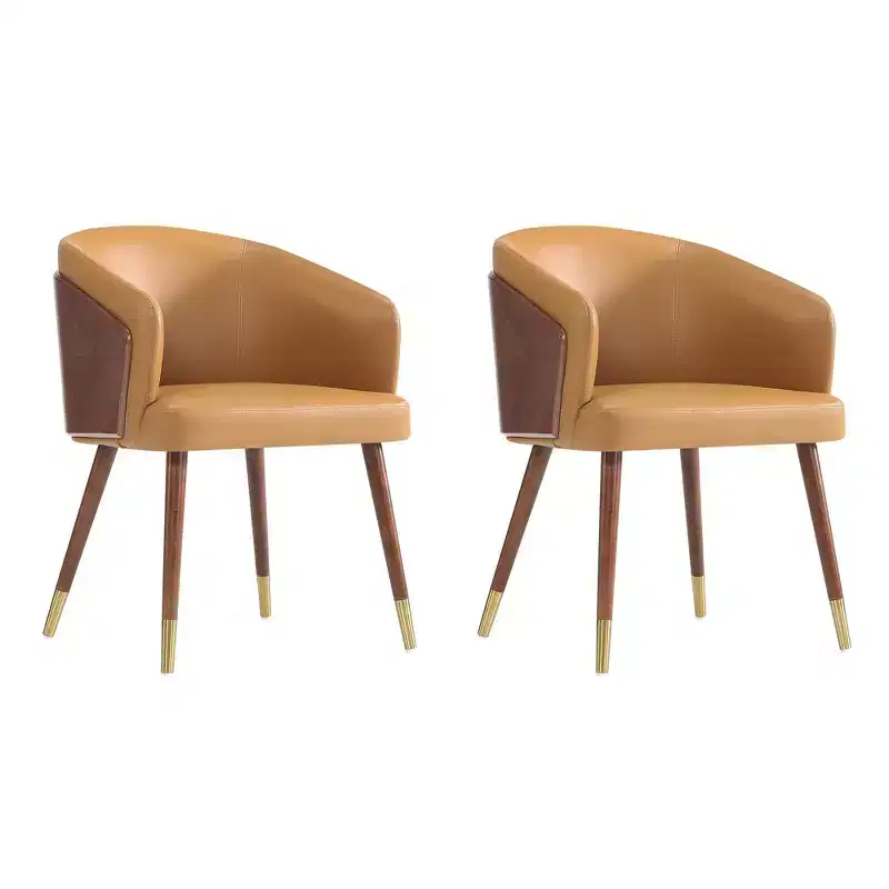 Set of 2 Reeva Modern Leatherette Upholstered Dining Chairs - Manhattan Comfort