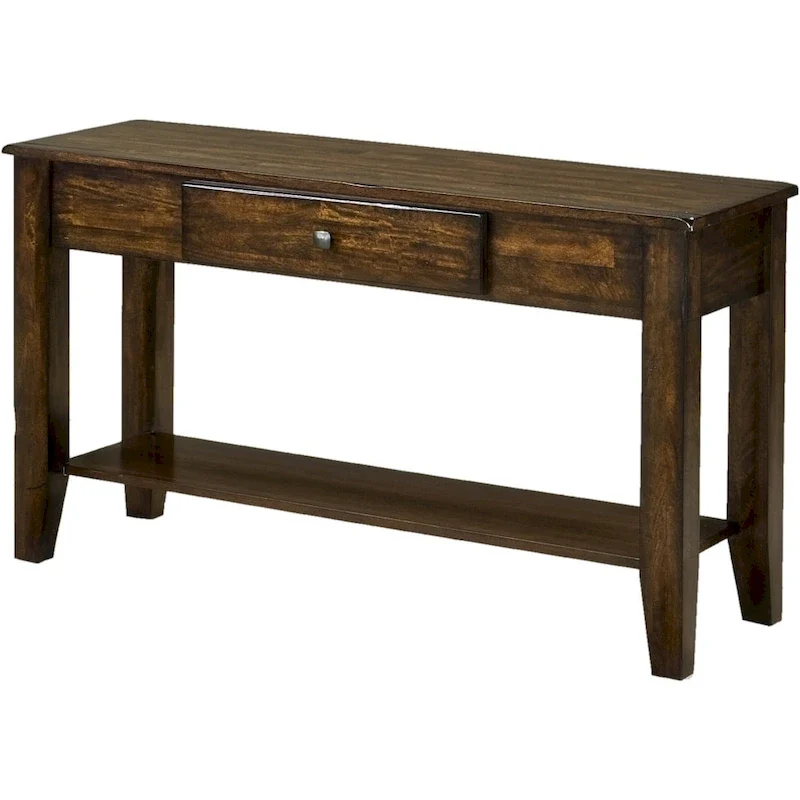 49-Inch Wide Console Table with Shelf in Raisin