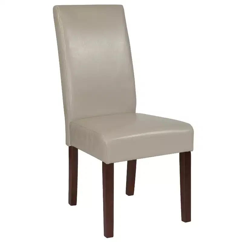 Flash Furniture Greenwich Series Upholstered Panel Back Mid-Century Parsons Dining Chairs