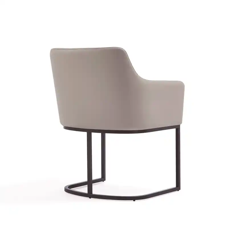 Modern Dining Armchair Upholstered with Steel Legs