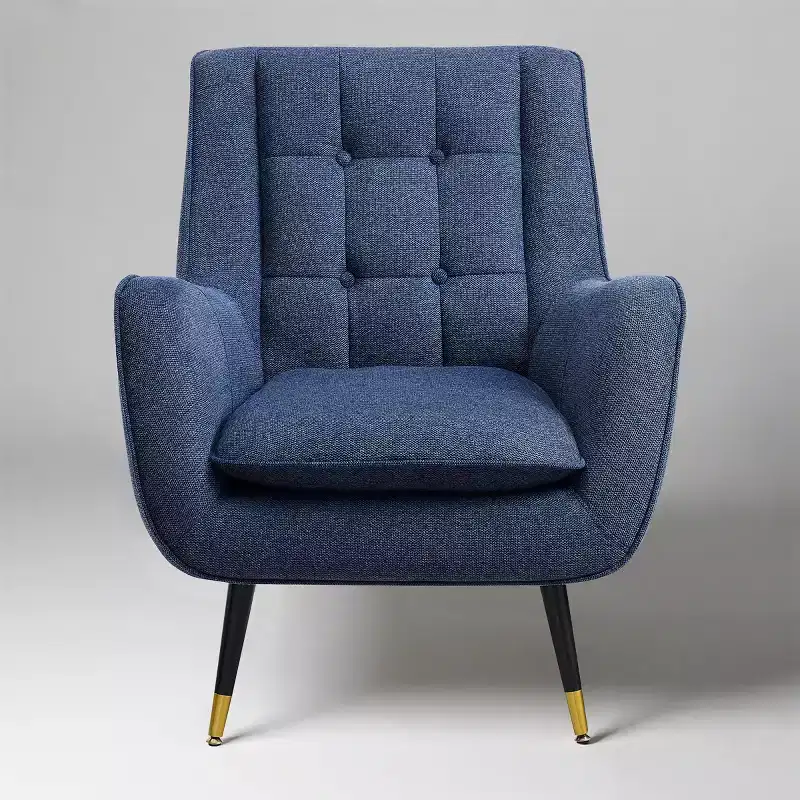 Art Leon Comfortable Fabric Accent Chair with Armrest and Button-tufted Back