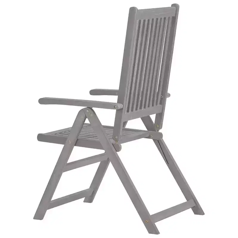 vidaXL Garden Chair Set of 6 Solid Acacia Wood Standard Foldable