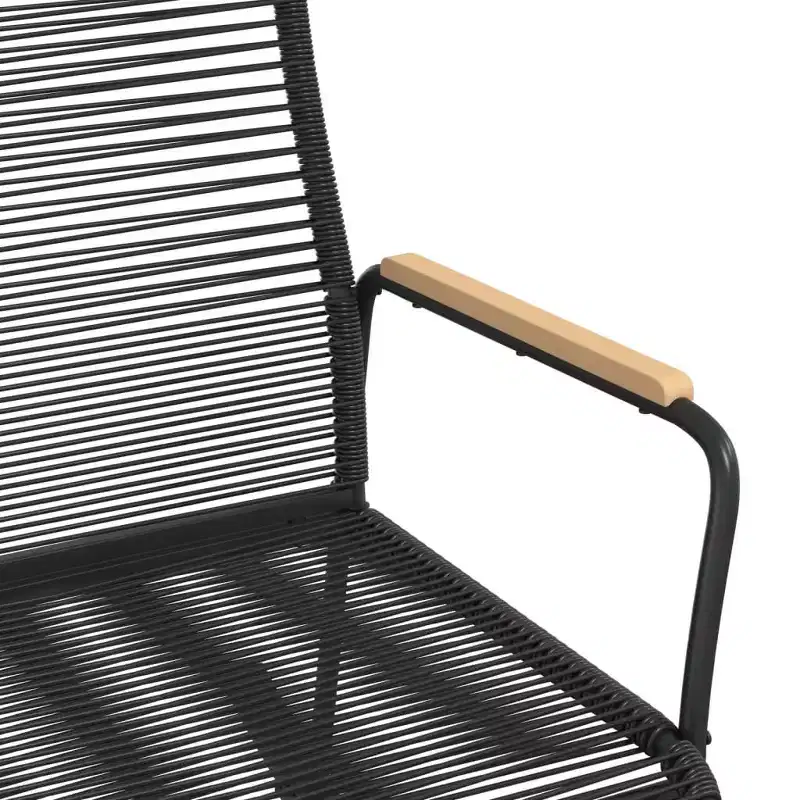 vidaXL Patio Rocking Chair Black 23.2x31.3x40.9 PVC Rattan