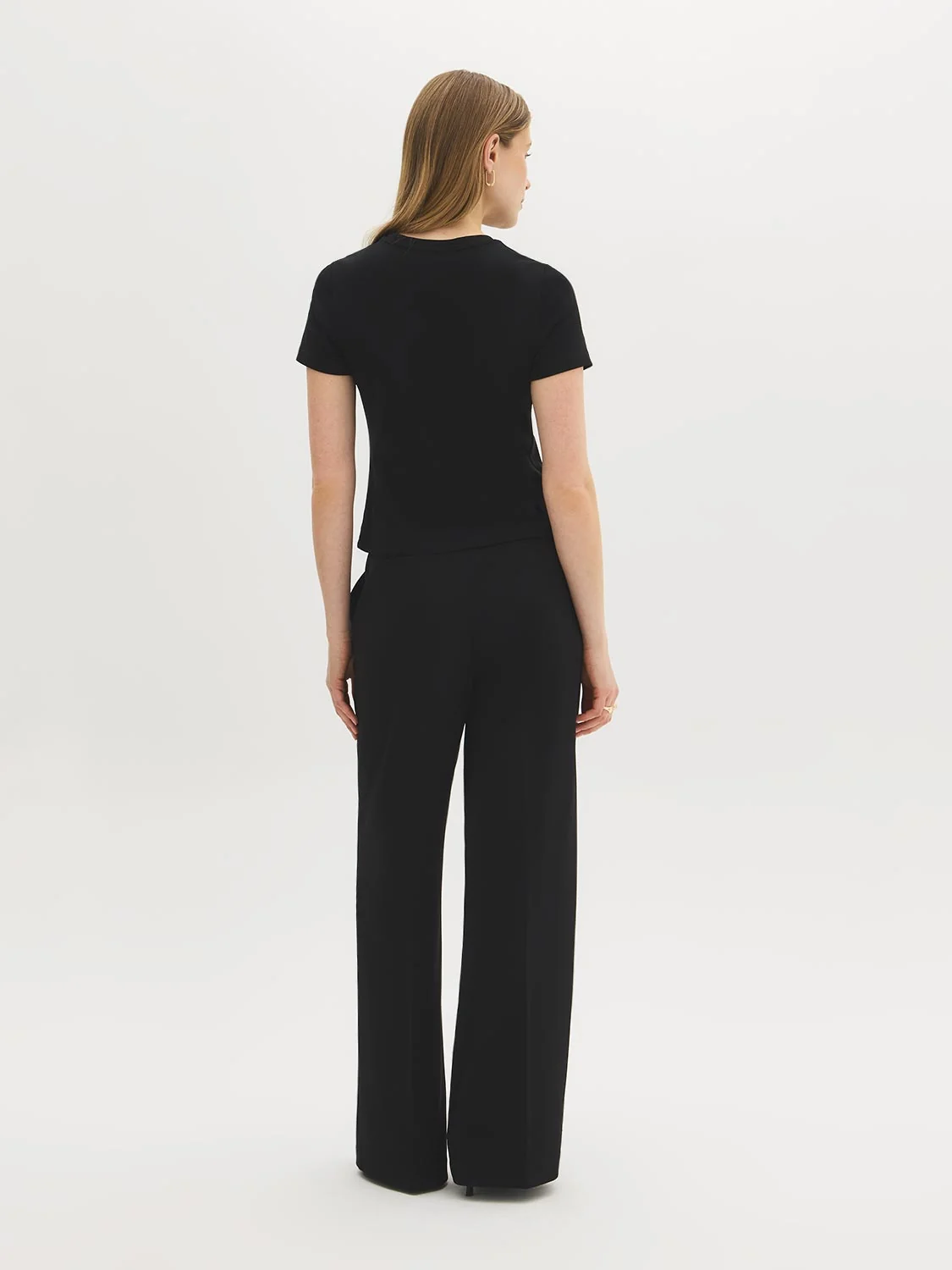 Cotton-Blend Ribbed Tee