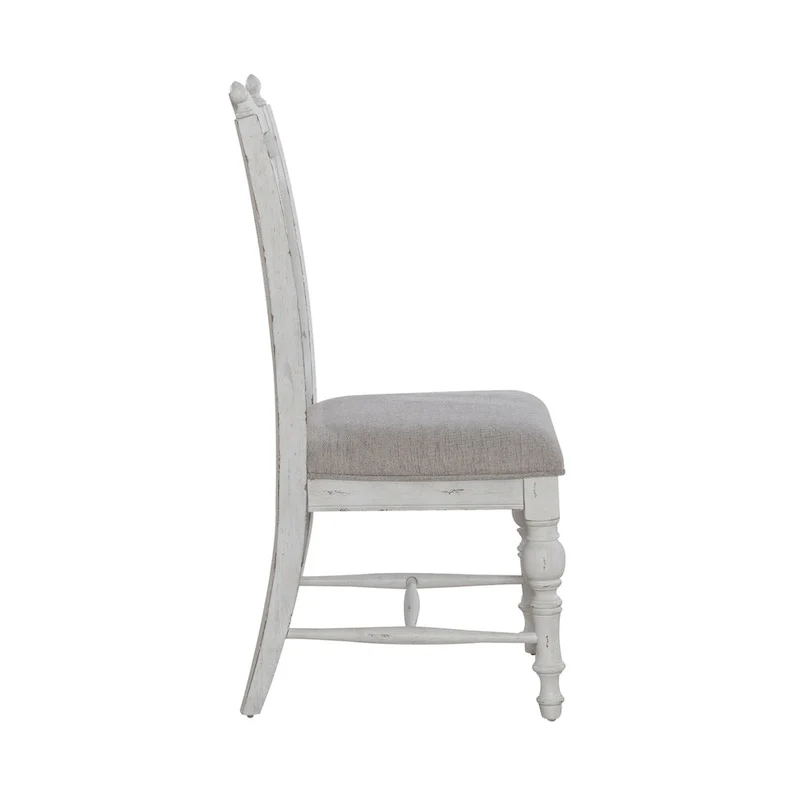 River Place Riverstone White 5 Piece Pedestal Table Set