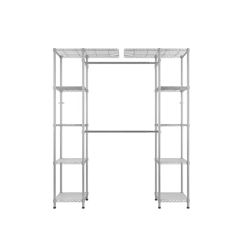 Karl Home Silver Electroplated Carbon Steel Coat Rack 57.9x13.8x70.9 Inches