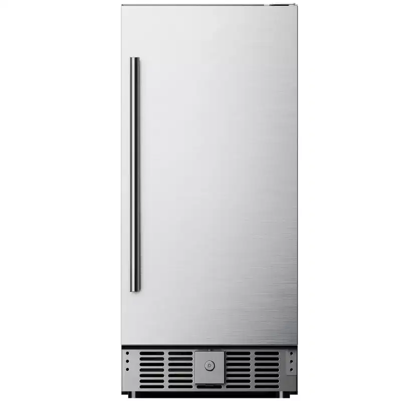 Simzlife Beverage Refrigerator 127 Cans/30 Bottles, Beverage Cooler with Stainless Steel Door, Built-in and Undercounter Fridge with LED light, Silver