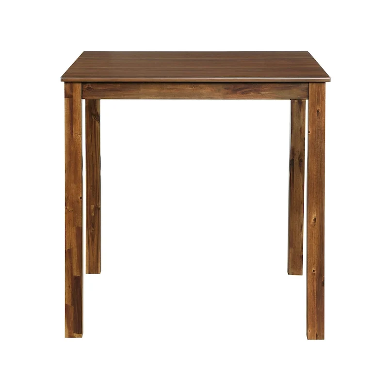 5 Piece Counter Height Dining Table and Chair Set, Wooden Kitchen Furniture Set with Square Table and 4 Chairs