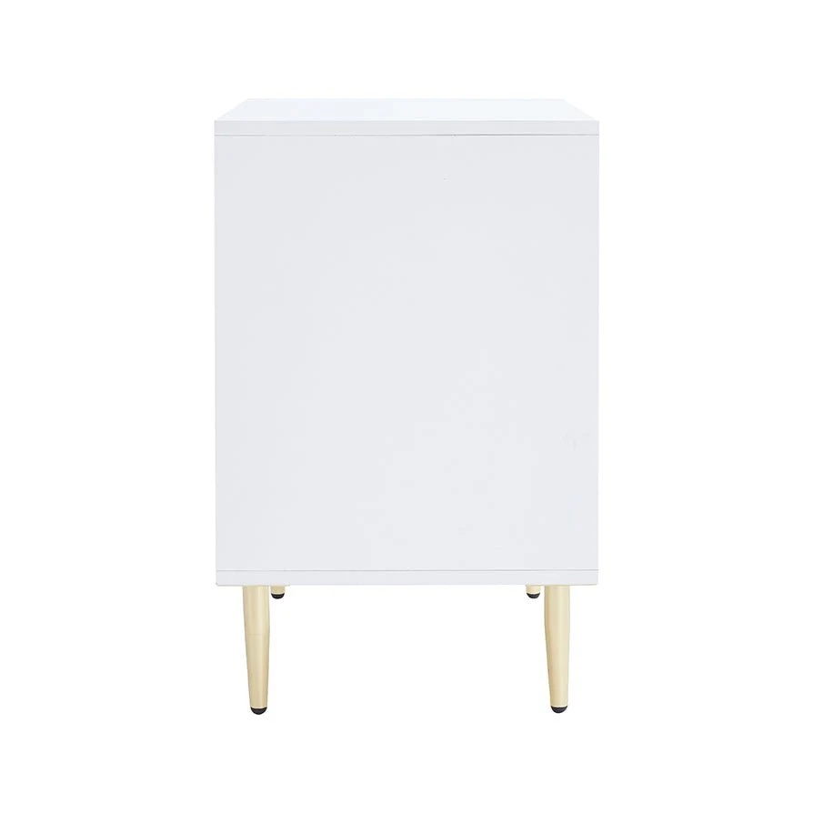 2 Drawer Bedside Table - Warm White
