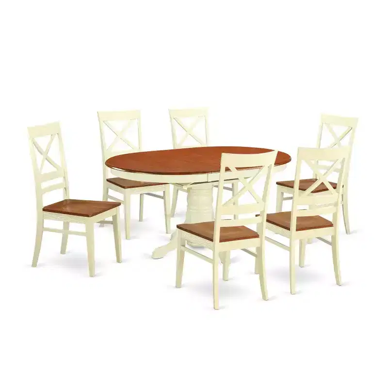 Modern Dining Set 5 Piece - Rubber Wood Table & Chairs - Kitchen Dining Room Furniture