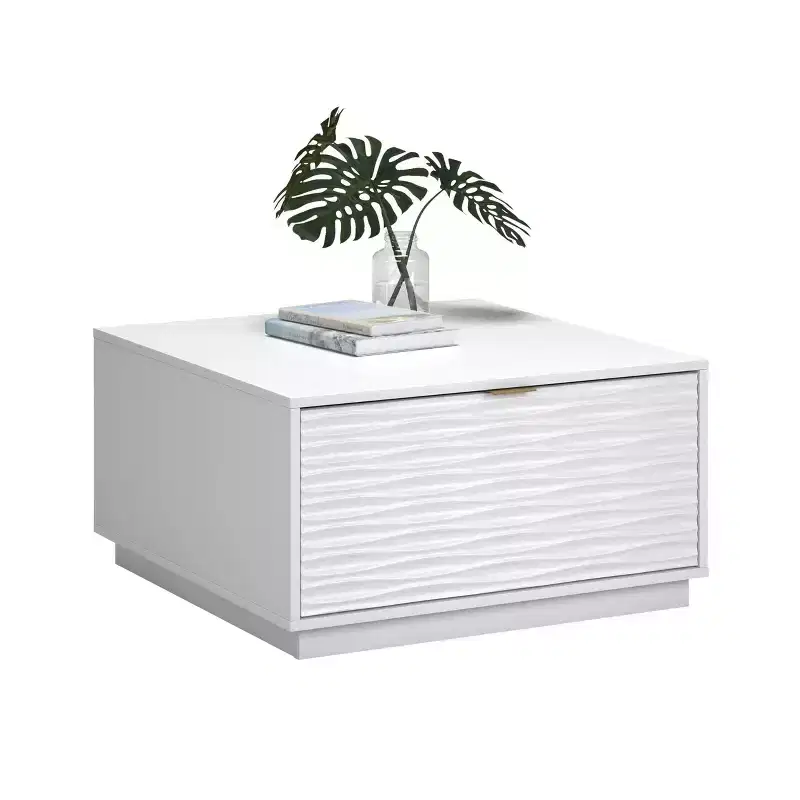 Sauder Morgan Main Coffee Table with Drawers White